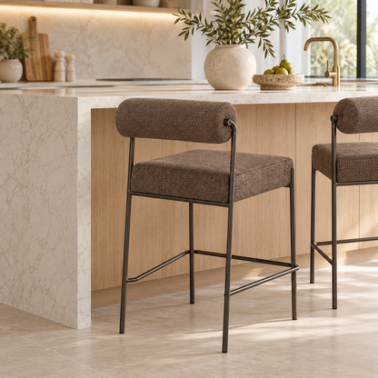 PRE ORDER - Rolo Kitchen Bar Chair - Chocolate on Chocolate