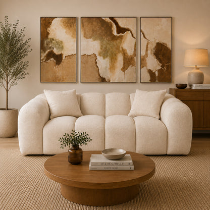 Annabelle 2 Seat Sofa Lounge - Oatmeal Dust