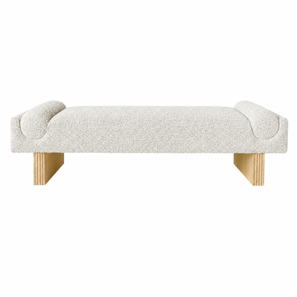 ** PRE ORDER ** Nel Boucle Bench Seat - Ottoman - Bed End