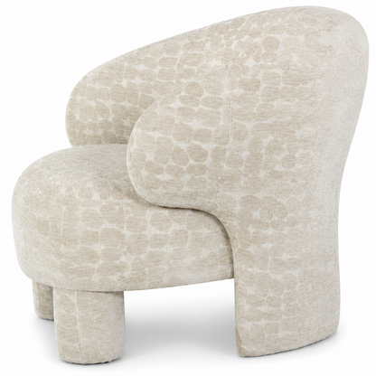 Luxury Vellin Designer Accent Chair - Patterned Beige