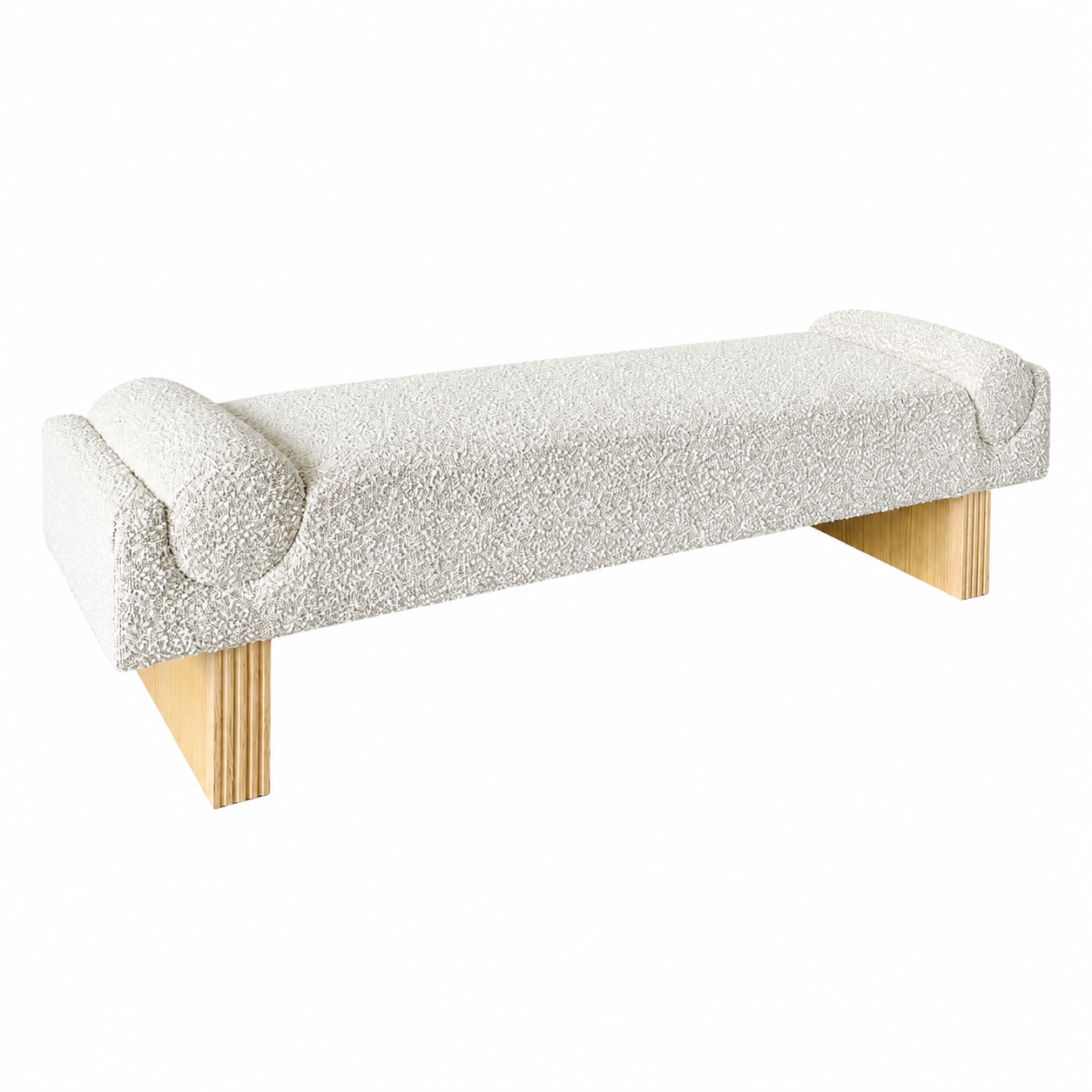 ** PRE ORDER ** Nel Boucle Bench Seat - Ottoman - Bed End