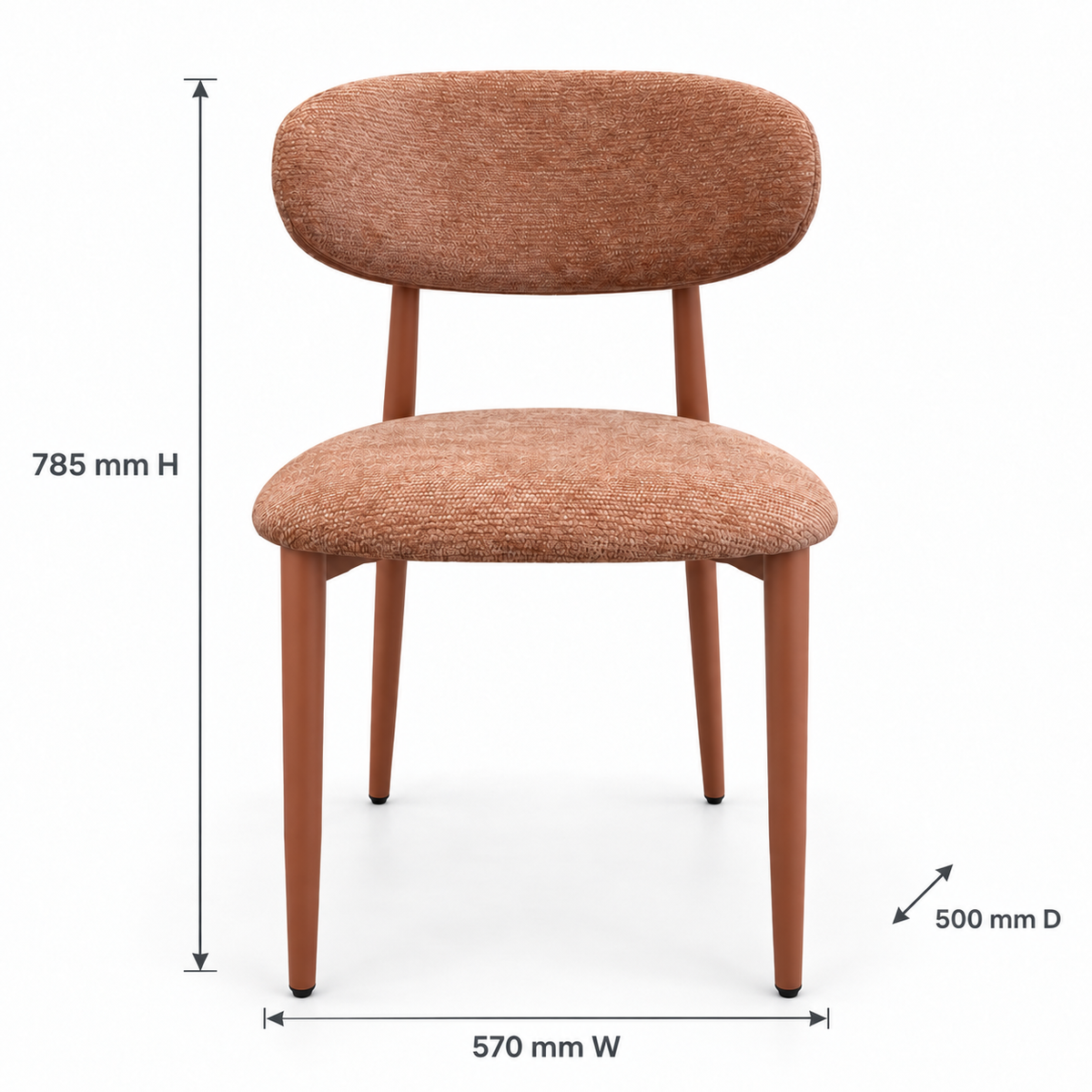 Sienna Terracotta Rust Kitchen Dining Chair -Rust