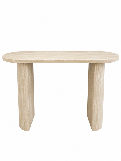 Essentials Collection - Travertine Timber Accent / Hall Table