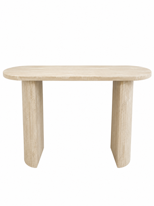 Essentials Collection - Travertine Timber Accent / Hall Table