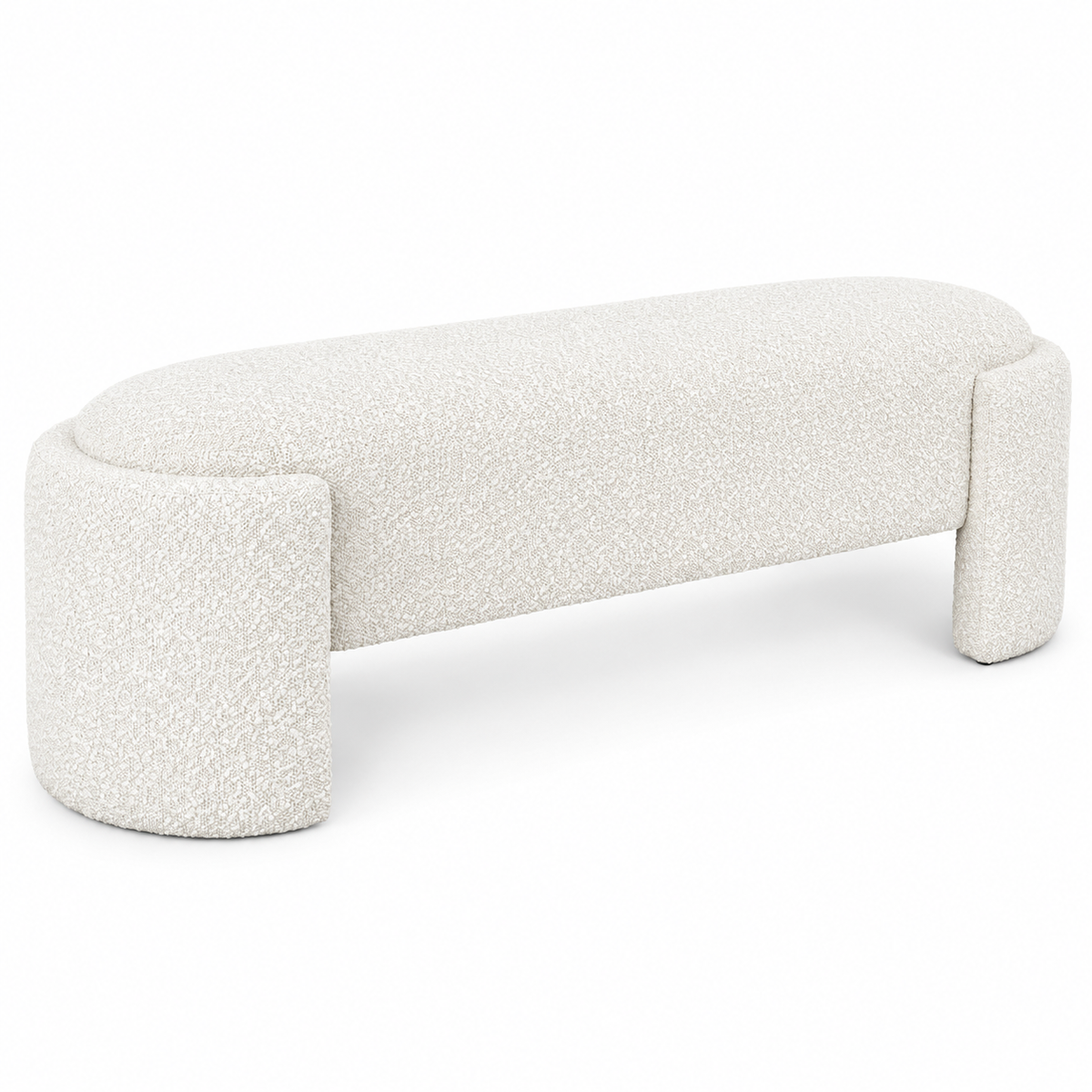 Casa Boucle Bench - Bed End - Boucle Ivory