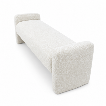 ** PRE ORDER ** Ivy Boucle Bench Seat - Ottoman - Bed End