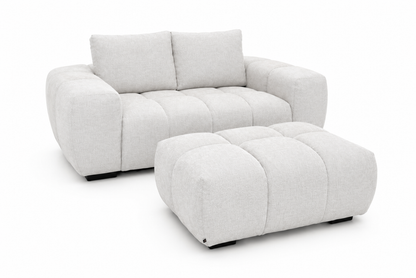 Sophia Fabric Ottoman - light Grey A14
