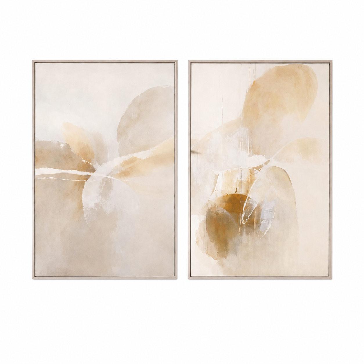 Duo Calm Composition Set - White Frame 90 x 120cm