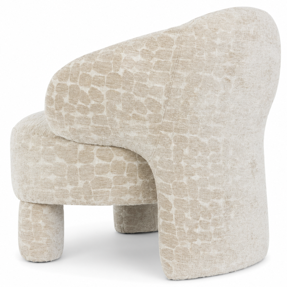 Luxury Vellin Designer Accent Chair - Patterned Beige