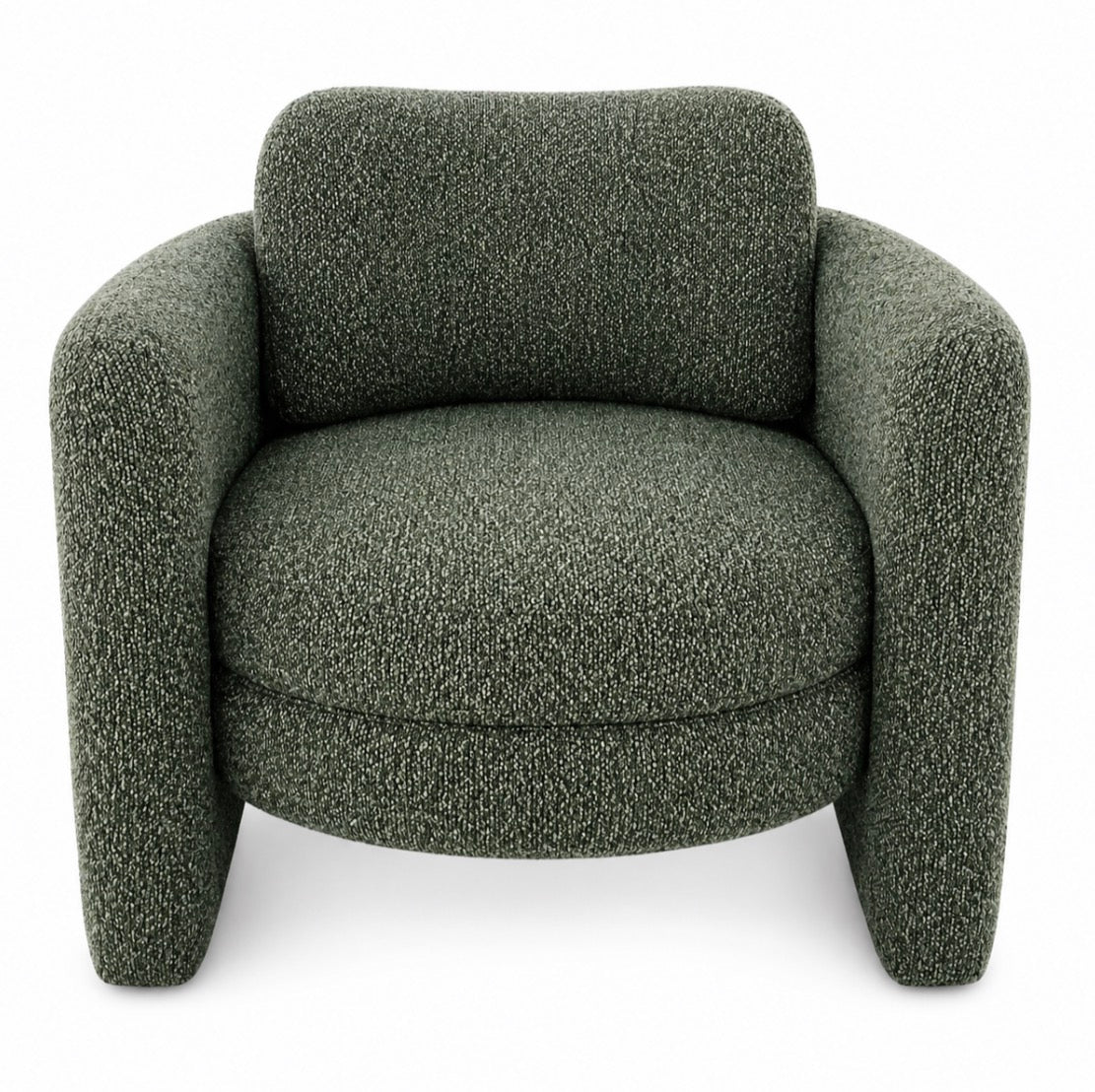 Munson Textured Fabric Accent Chair - OLIVE/GREEN