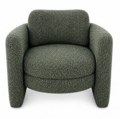 Munson Textured Fabric Accent Chair - OLIVE/GREEN