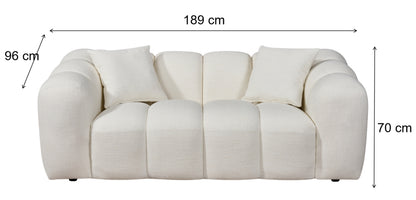 Annabelle 2 Seat Sofa Lounge - White Cloud
