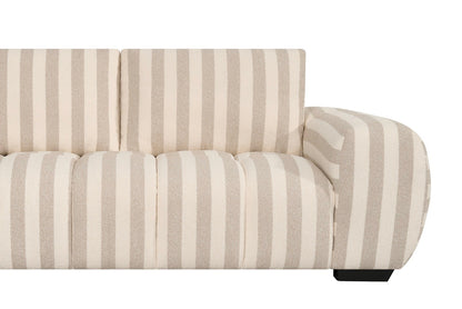 Sophia - 3 Seat Sofa Lounge - Beige Stripe - Limited Edition
