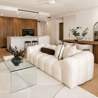 Annabelle 3 seat Sofa Lounge - White Cloud