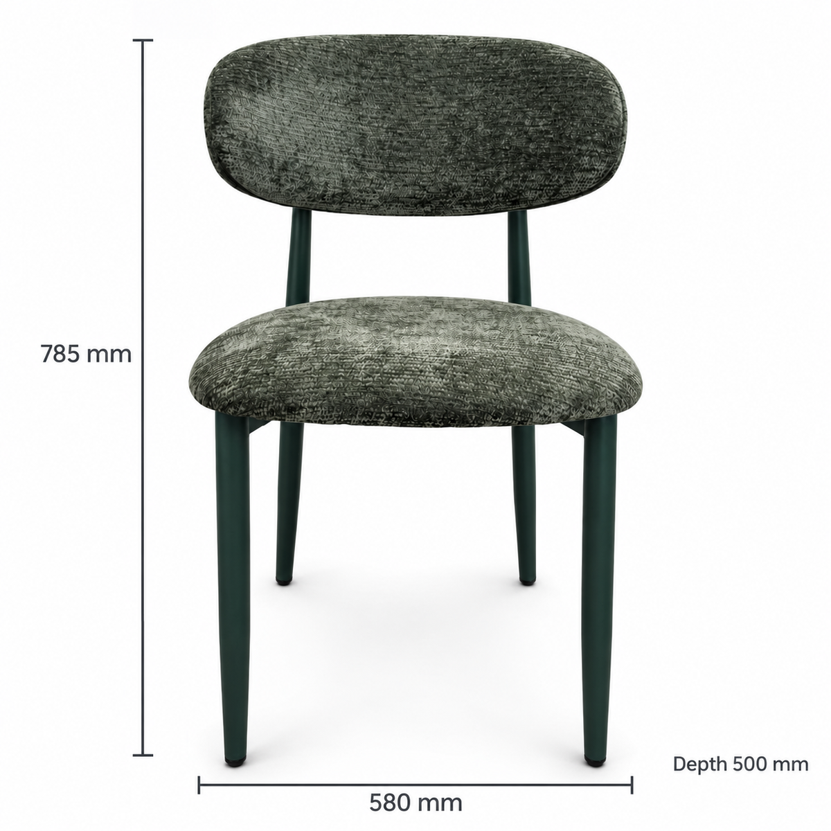 Sienna Green Kitchen Dining Chair - Green