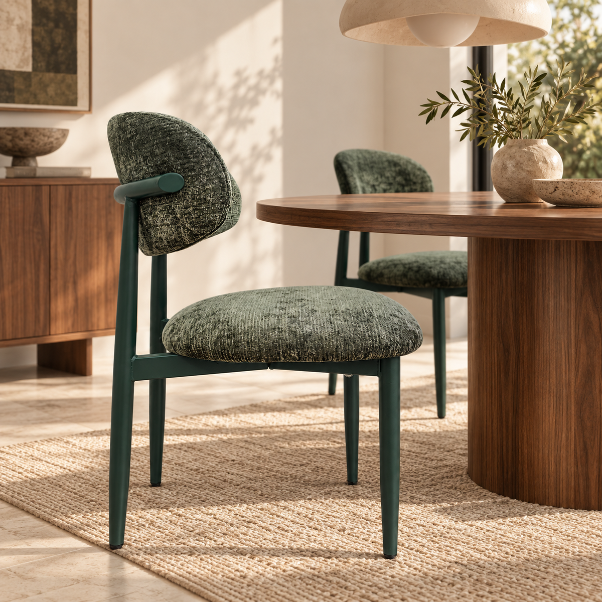 Sienna Green Kitchen Dining Chair - Green