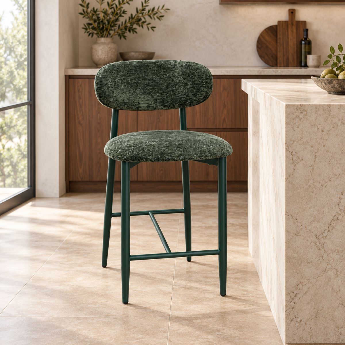 Sienna Green Kitchen Bar Stool - Green