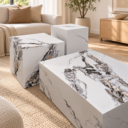 Victoria Trio Coffee Table Collection - Creative Marble