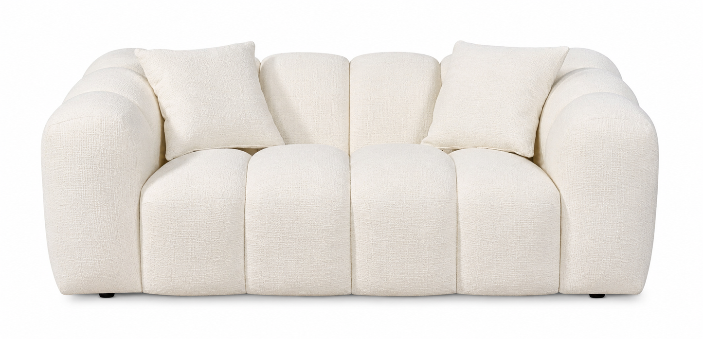Annabelle 2 Seat Sofa Lounge - White Cloud