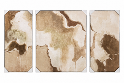 Desert Flow - Trio Set - White Framed Canvas - 150 x 120cm