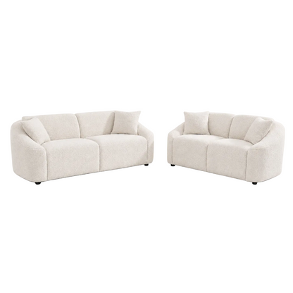 Mandy Boucle - 3 Seat Sofa Lounge - Ivory - 10th June