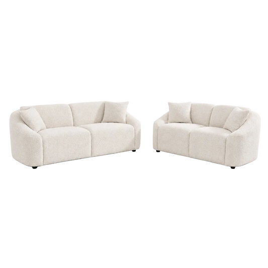 Mandy Boucle - 2 Seat Sofa Lounge - Ivory