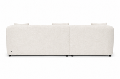 NEW FABRIC - Janson Sofa Lounge with Curved Chase - Left Side