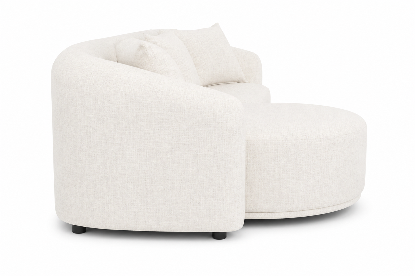 NEW FABRIC - Janson Sofa Lounge with Curved Chase - Left Side