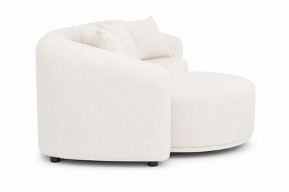 NEW FABRIC - Janson Sofa Lounge with Curved Chase - Left Side