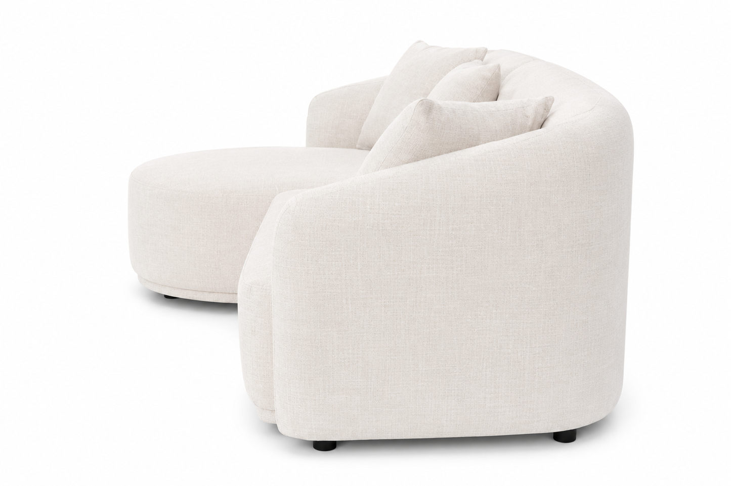 NEW FABRIC - Janson Sofa Lounge with Curved Chase - Left Side