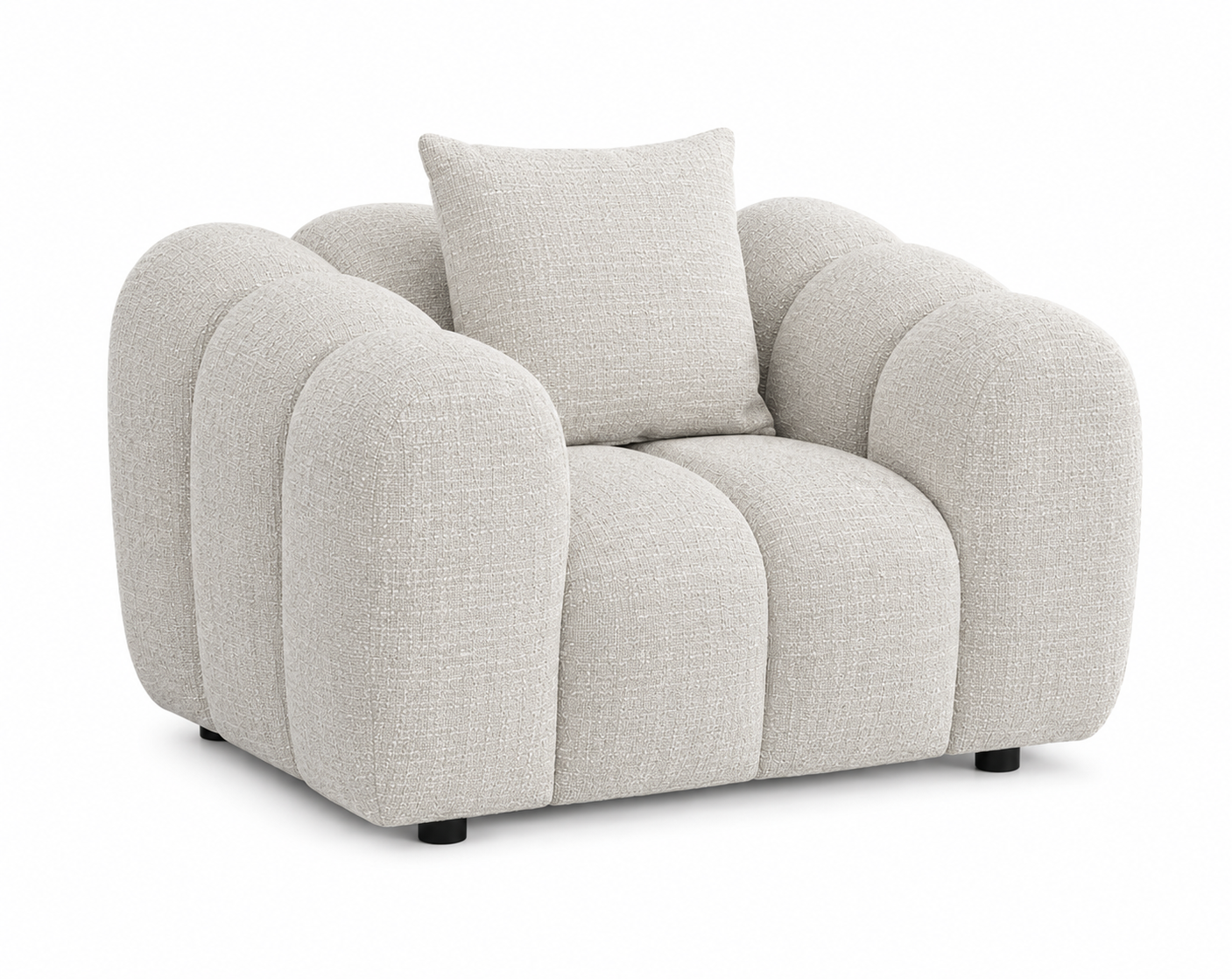 Annabelle Armchair Single Sofa Lounge - Grey Storm