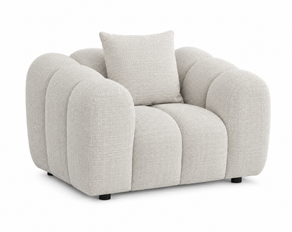 Annabelle Armchair Single Sofa Lounge - Grey Storm