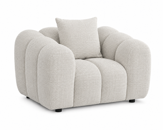Annabelle Armchair Single Sofa Lounge - Grey Storm