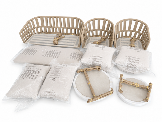 ** Coming Soon End July ** Byron Stripe 5 Piece Outdoor Sofa Set
