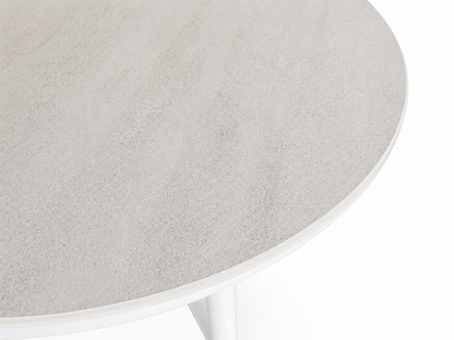 ** Coming Soon ** White Aluminum & Glass Outdoor Table