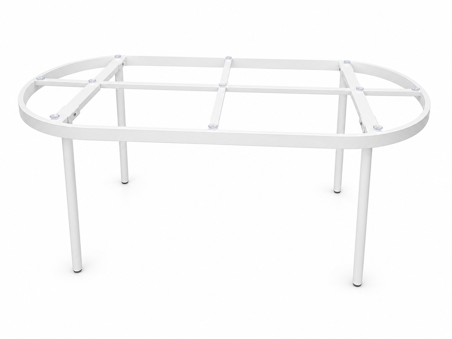 ** Coming Soon ** White Aluminum & Glass Outdoor Table