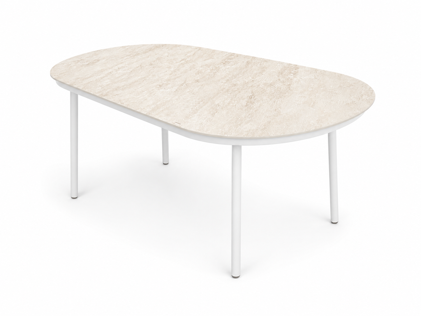 ** Coming Soon ** White Aluminum & Glass Outdoor Table