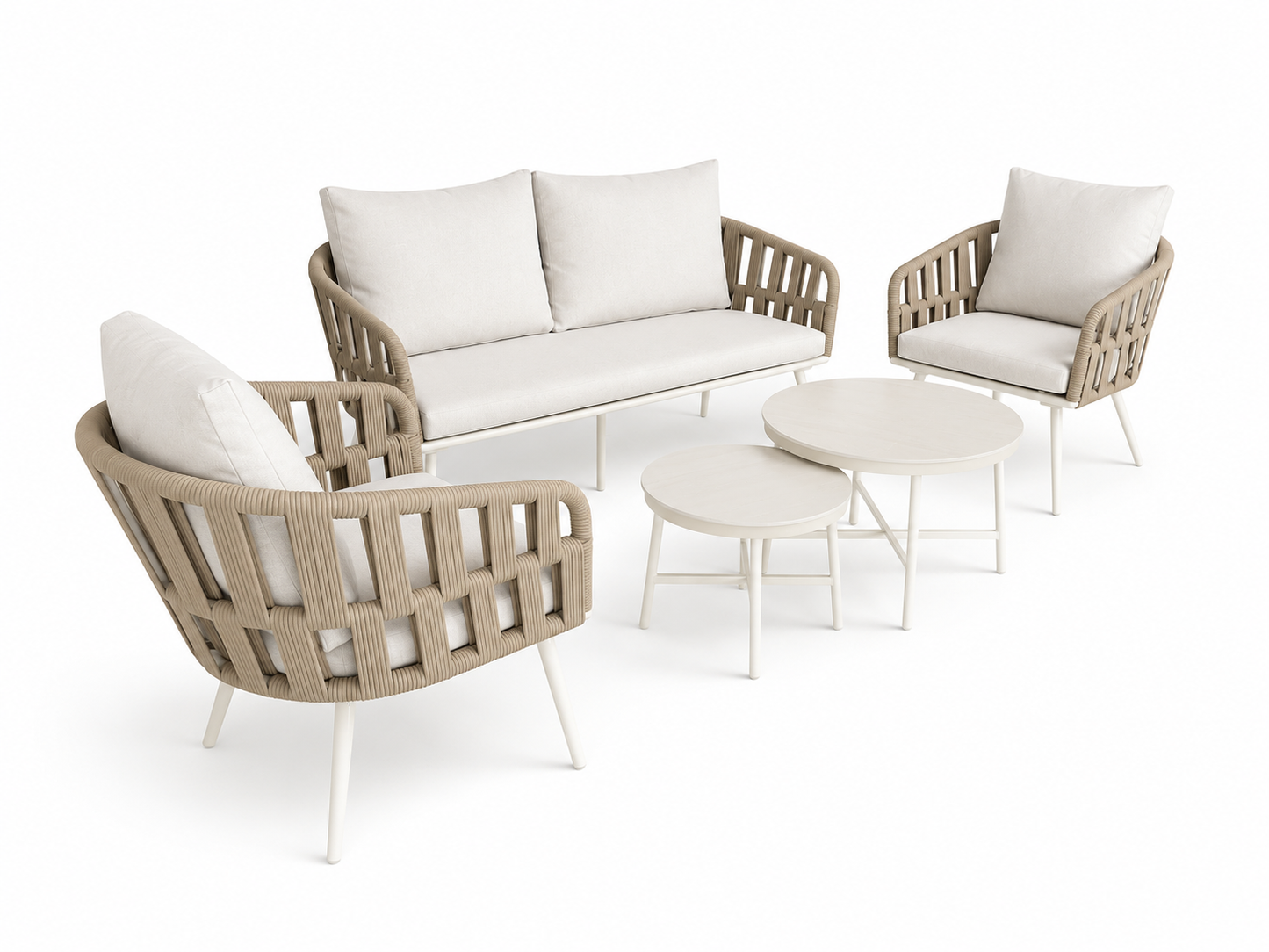 ** Coming Soon End July ** Byron Beige 5 Piece Outdoor Sofa Set