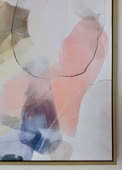 Veil of Colour - Stretched Canvas with Light Natural Frame - 80 x 120cm