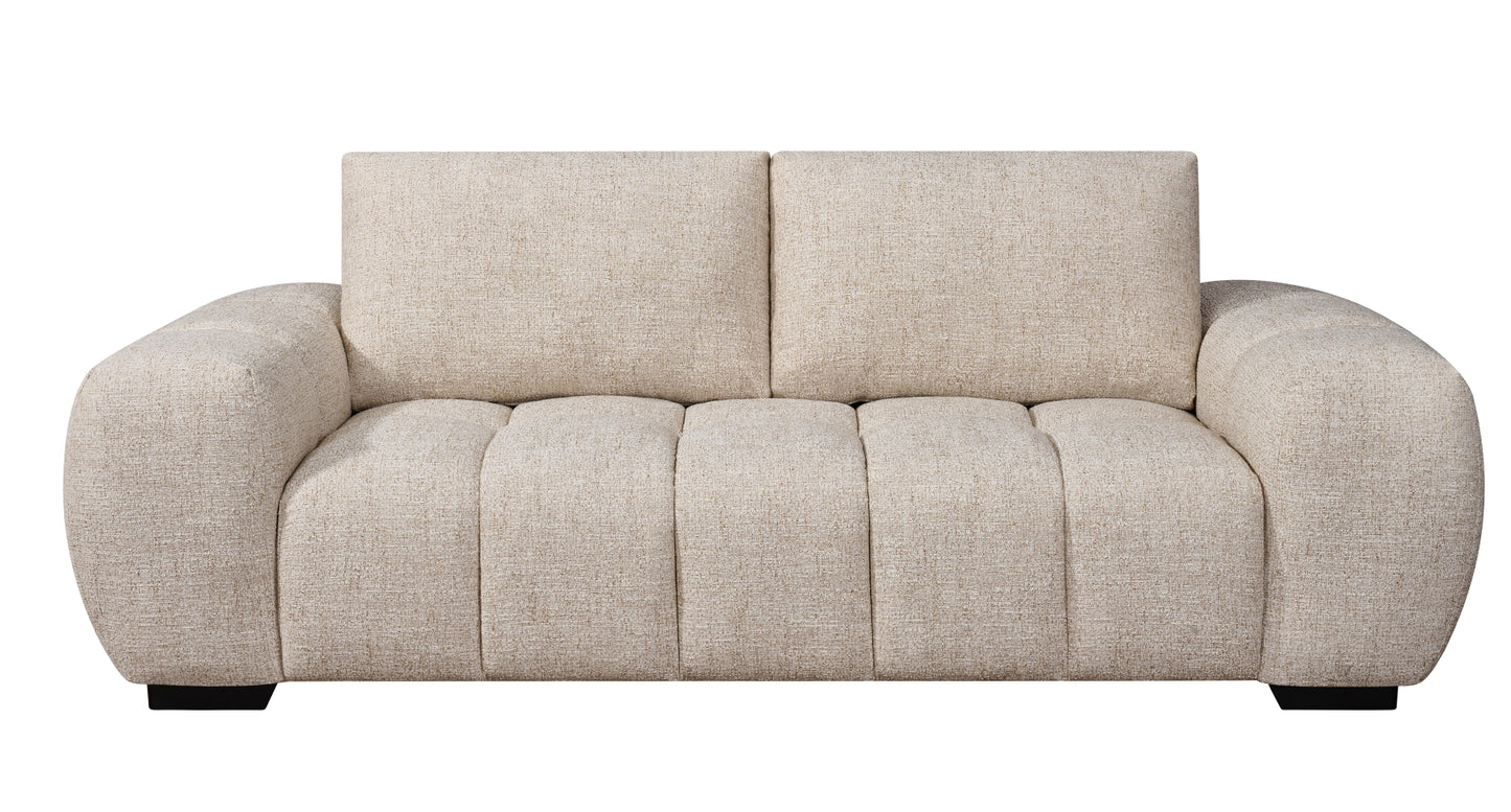 Sophia - 3 Seat Oatmeal Sofa Lounge - Dust 130