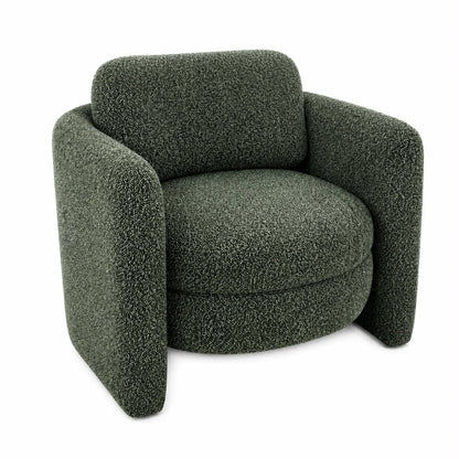 Munson Textured Fabric Accent Chair - OLIVE/GREEN
