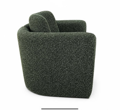 Munson Textured Fabric Accent Chair - OLIVE/GREEN