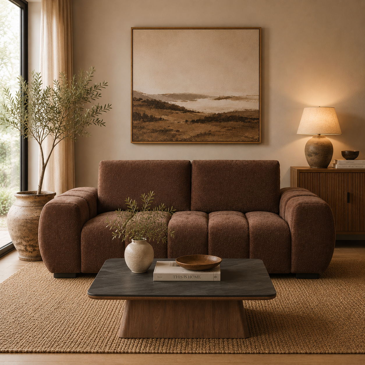 Sophia Tango Chocolate - 3 Seat Sofa Lounge