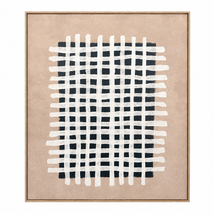 Coastal Weave - Textured Framed Canvas Wall Art - 90 x 120cm