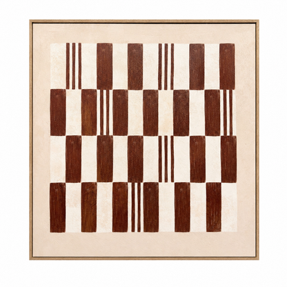 Cadence - Textured Framed Canvas Wall Art - 80x80cm