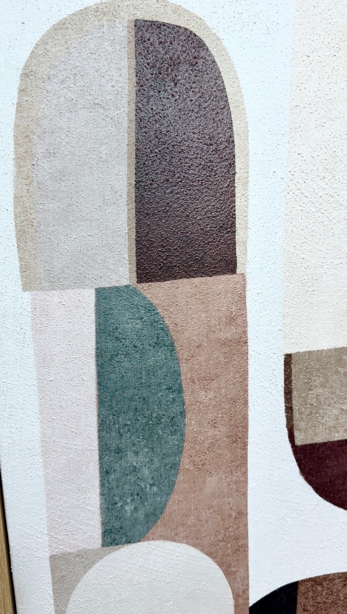 Soft Geometry - Textured Framed Canvas Wall Art Set - 80 x 160cm