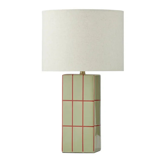 Boyd Ceramic Table Lamp - Sage/Russet