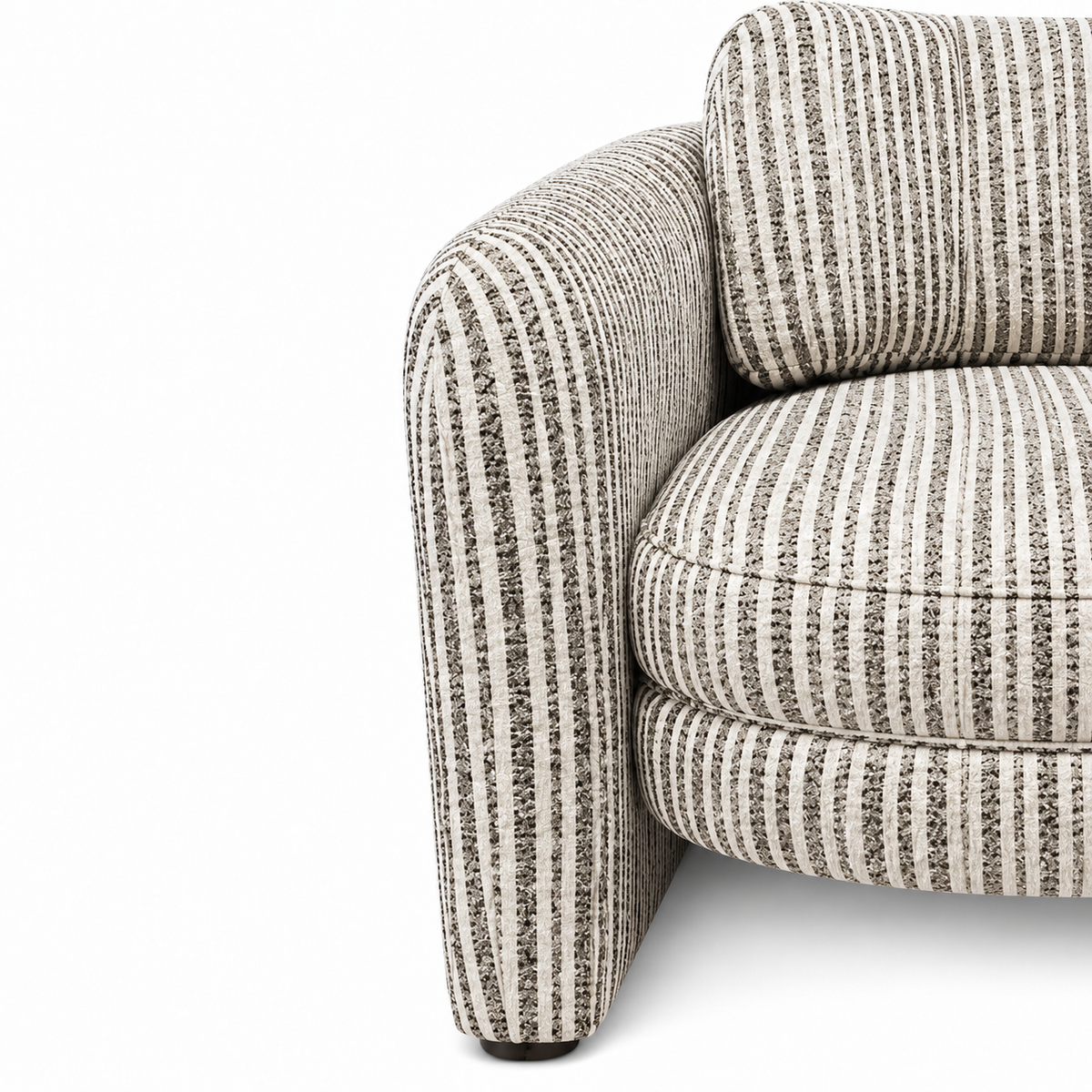 Munson Textured Fabric Accent Chair - Chocolate Stripe