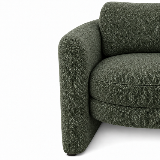 Munson Textured Fabric Accent Chair - OLIVE/GREEN