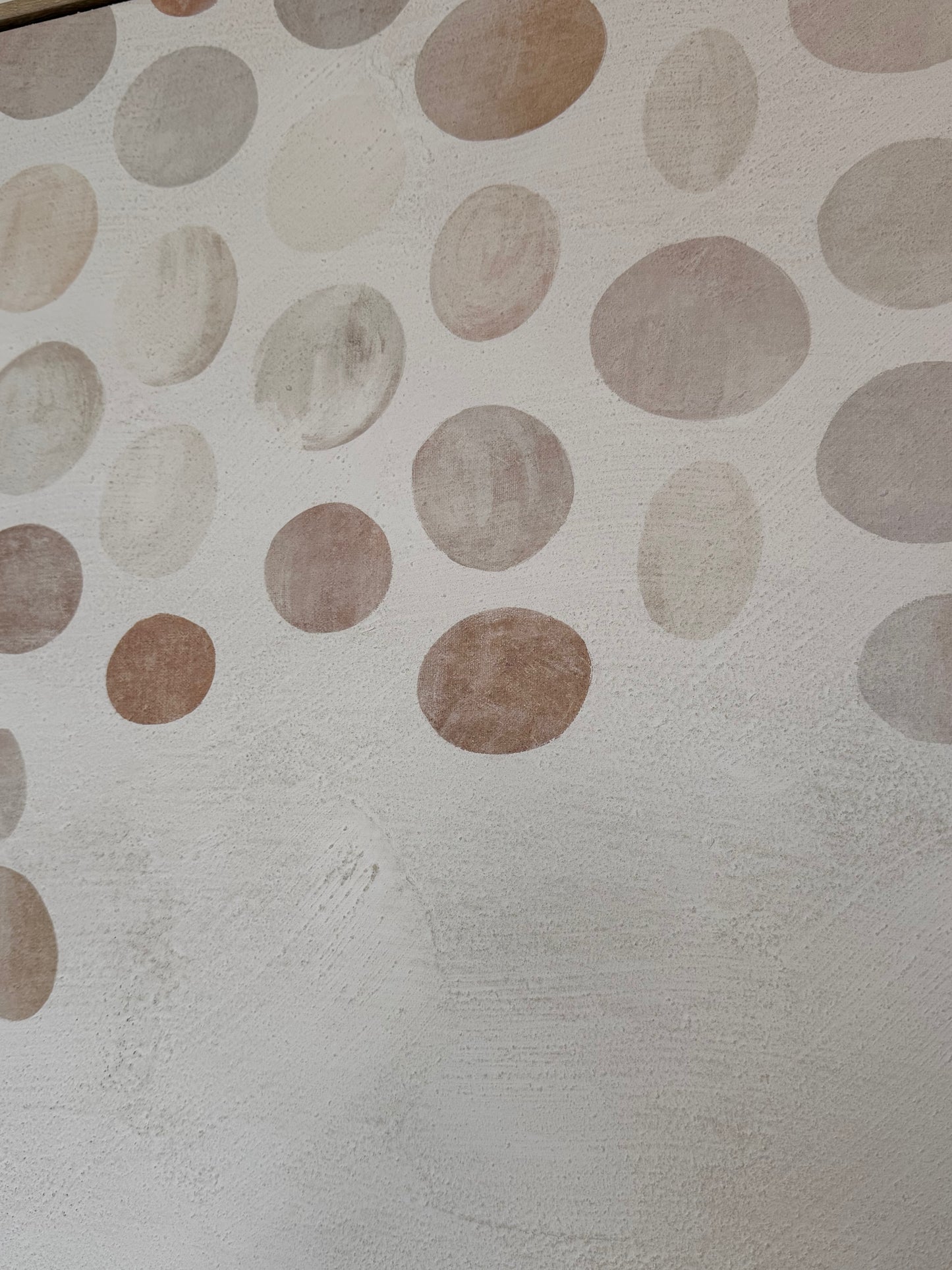 Falling Pebbles - Stretched Canvas with Light Natural Frame - 80 x 120cm